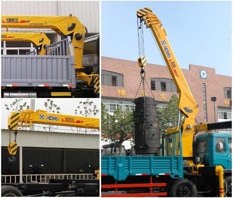 XCMG Official Brand New 8 Ton Lifting Height 13.2m Hydraulic Truck Mounted Cranes Sq8sk3q Price